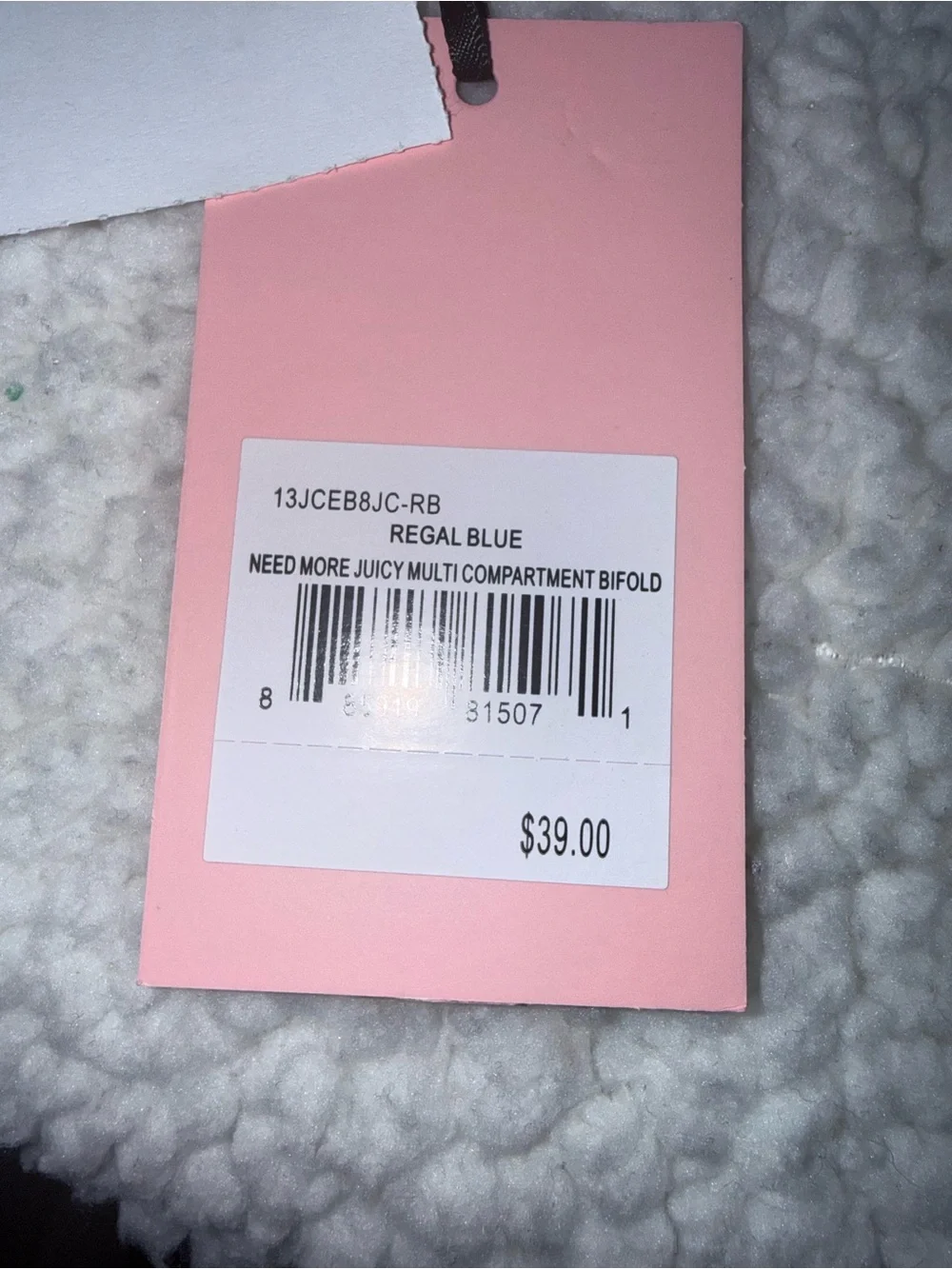 NWT Need More Juicy Bifold Wallet in Regal Blue